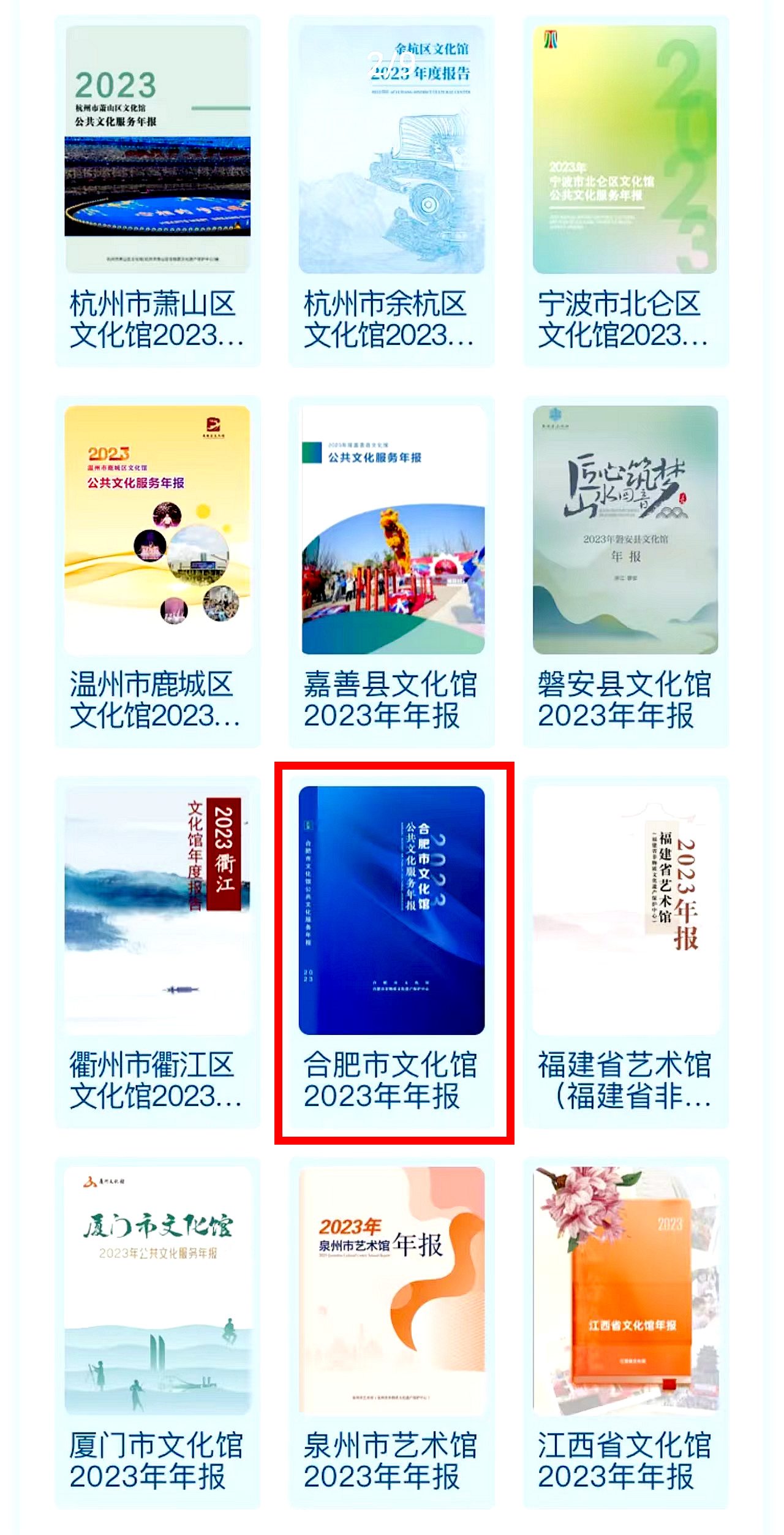 喜報！合肥市文化館年報蟬聯全國文化館“優秀年報”
