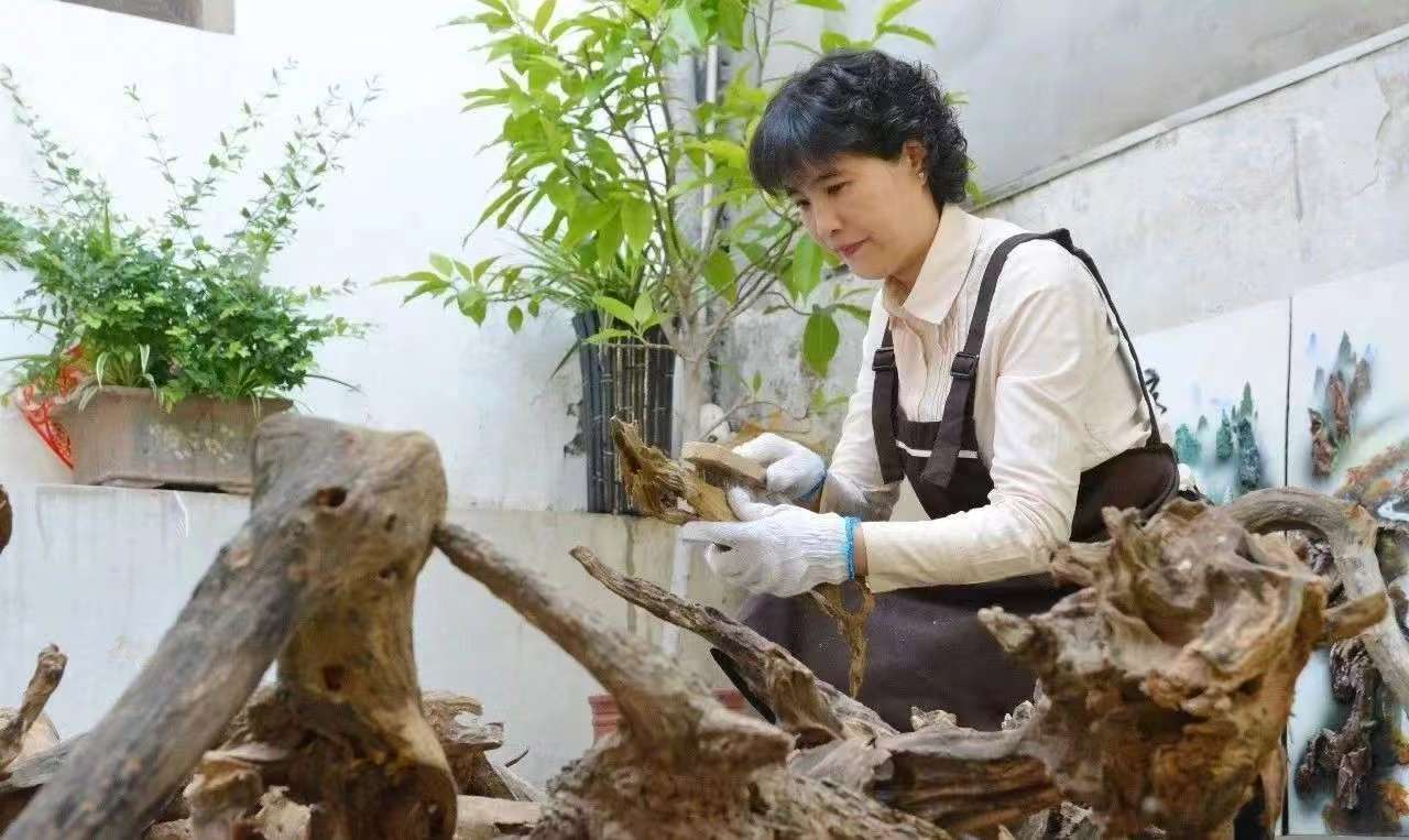 “巢湖樹雕畫”傳承人尹元紅：匠心澆灌，非遺之花綻芳華