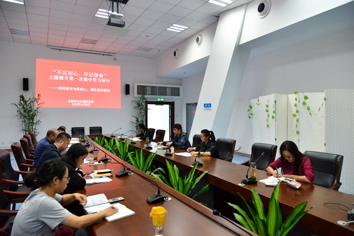 合肥市文化館黨支部開展 “不忘初心、牢記使命”第一次集中交流研討